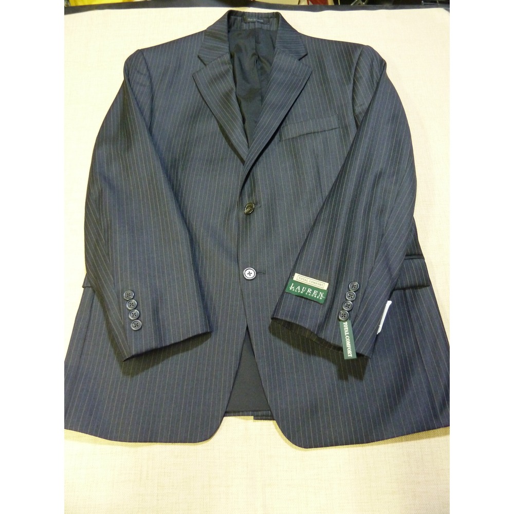 NWT Ralph Lauren Ralph Wool Charcoal Gray Striped Blazer Sport Jacket Size 40S